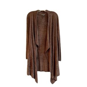BAREFOOT DREAMS, CHIC LITE, BROWN, OPEN WATERFALL FRONT, LONG SWEATER.SIZE S/M
